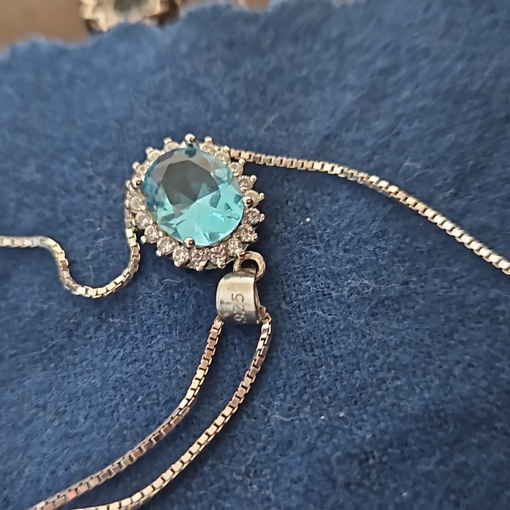 EUC Swarovski Crystal and Sterling Silver Earrings and Necklace Set - Picture 5 of 10